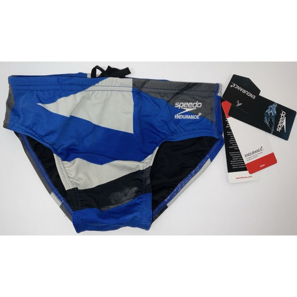 NIP Mens Speedo Competitive Endurance+ Glimmer Brief Swim Trunks - Blue - 28 - Picture 2 of 7